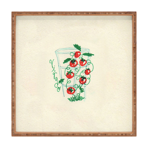 adrianne virgo tomato Square Tray