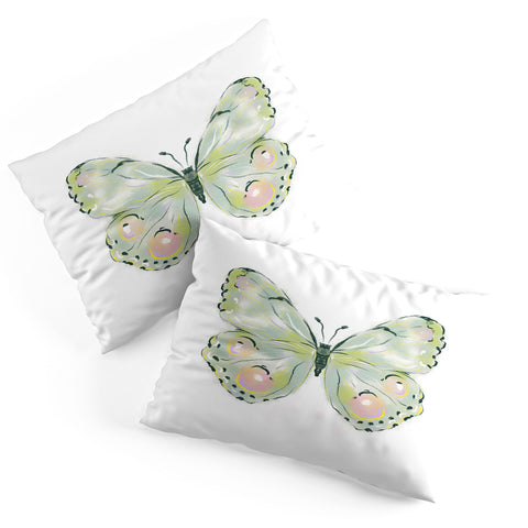 Agnes 91 Exquisite Light Green Watercol Pillow Shams