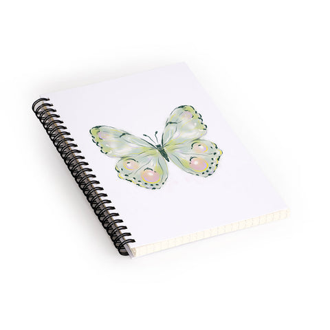 Agnes 91 Exquisite Light Green Watercol Spiral Notebook