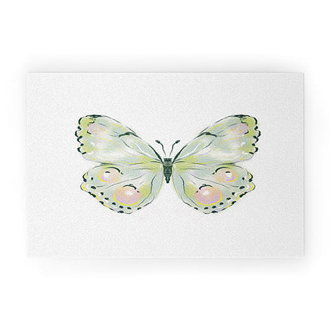 Agnes 91 Exquisite Light Green Watercol Welcome Mat