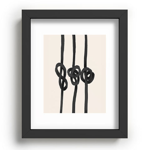 Agnes 91 Minimalist Black Knot Abstract Recessed Framing Rectangle