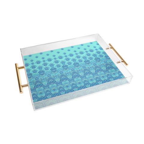 Aimee St Hill Farah Blooms Blue Acrylic Tray