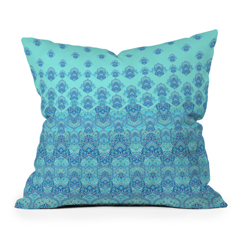 Aimee St Hill Farah Blooms Blue Outdoor Throw Pillow