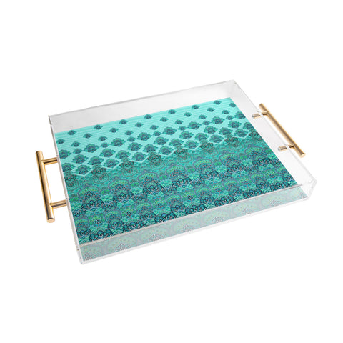 Aimee St Hill Farah Blooms Mint Acrylic Tray