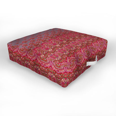 Aimee St Hill Farah Blooms Red Outdoor Floor Cushion