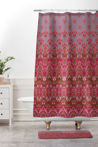 Aimee St Hill Farah Blooms Red Shower Curtain And Mat