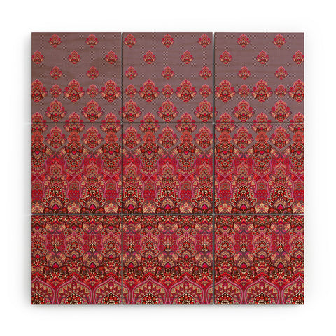 Aimee St Hill Farah Blooms Red Wood Wall Mural