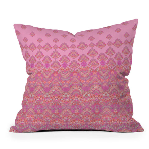Aimee St Hill Farah Blooms Soft Blush Outdoor Throw Pillow