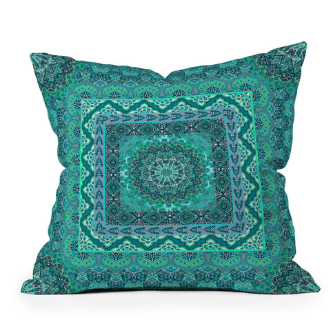 Aimee St Hill Farah Squared Mint Outdoor Throw Pillow
