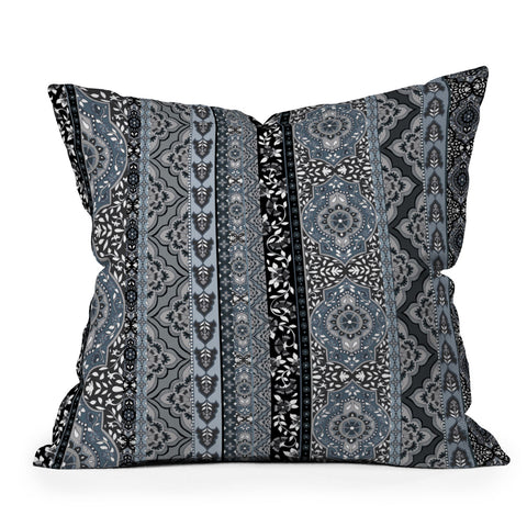 Aimee St Hill Farah Stripe Gray Outdoor Throw Pillow