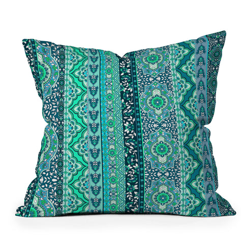 Aimee St Hill Farah Stripe Mint Outdoor Throw Pillow