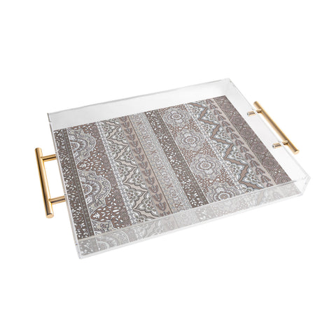 Aimee St Hill Farah Stripe Neutral Acrylic Tray