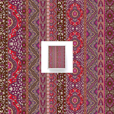 Aimee St Hill Farah Stripe Red Framed Mini Art Print