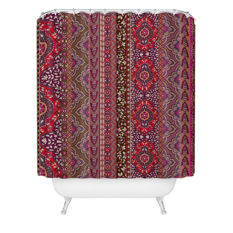 Aimee St Hill Farah Stripe Red Shower Curtain