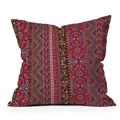 Aimee St Hill Farah Stripe Red Outdoor Throw Pillow