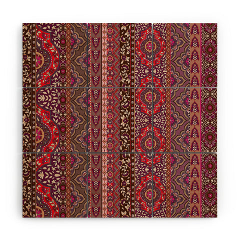 Aimee St Hill Farah Stripe Red Wood Wall Mural