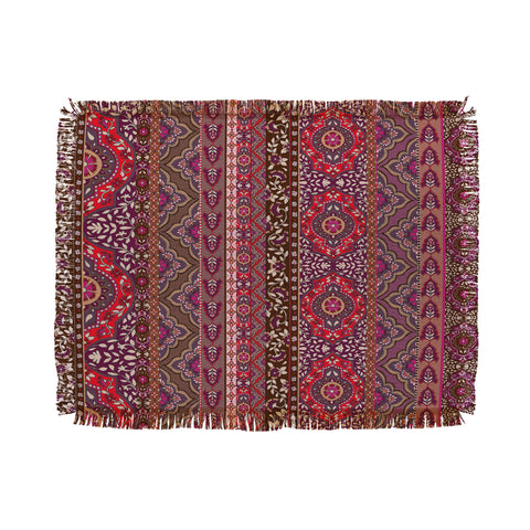 Aimee St Hill Farah Stripe Red Throw Blanket