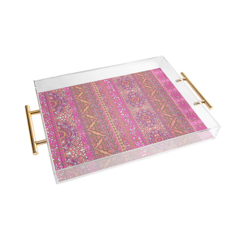 Aimee St Hill Farah Stripe Soft Blush Acrylic Tray