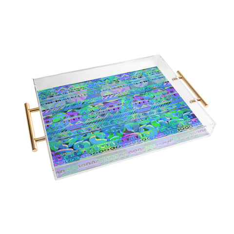 Aimee St Hill Geo Tribal Blue Acrylic Tray