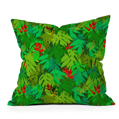 Aimee St Hill Heliconia 1 Outdoor Throw Pillow
