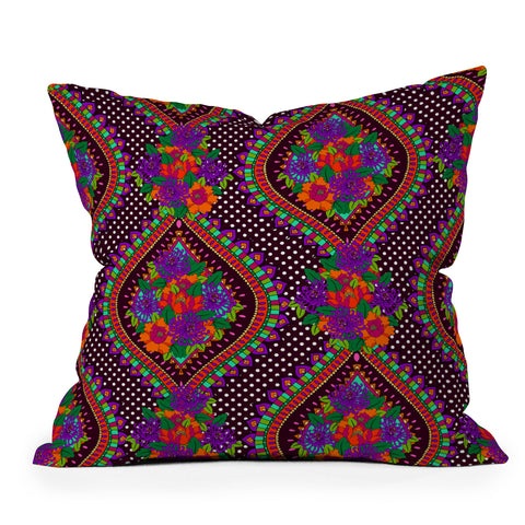 Aimee St Hill Ivy Purple Outdoor Throw Pillow