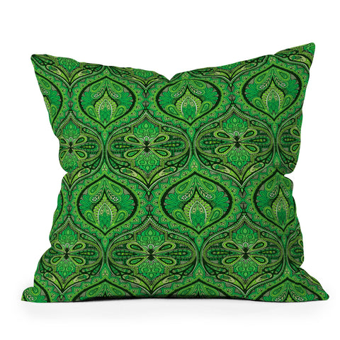 Aimee St Hill Ogee Green Outdoor Throw Pillow