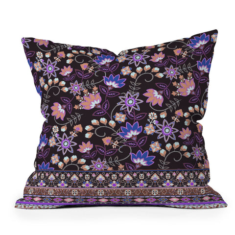 Aimee St Hill Semera Floral Blue Outdoor Throw Pillow