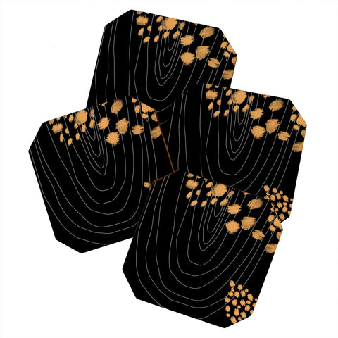 Aleeya Jones Black Gold Coaster Set