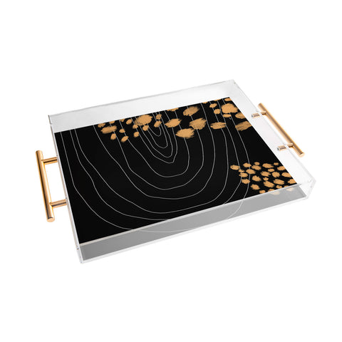 Aleeya Jones Black Gold Acrylic Tray