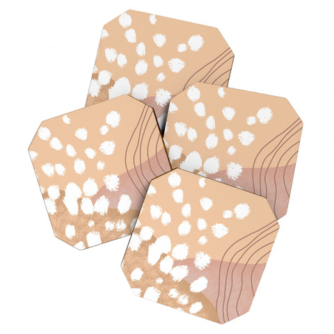 Aleeya Jones Modern Abstract nudes Coaster Set