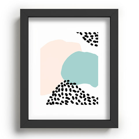 Aleeya Jones Modern Minimalistic shapes blue Recessed Framing Rectangle