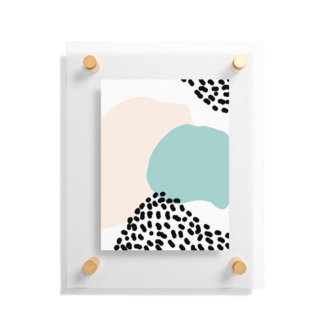 Aleeya Jones Modern Minimalistic shapes blue Floating Acrylic Print