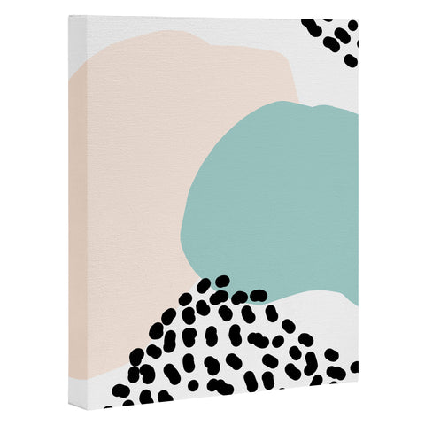 Aleeya Jones Modern Minimalistic shapes blue Art Canvas