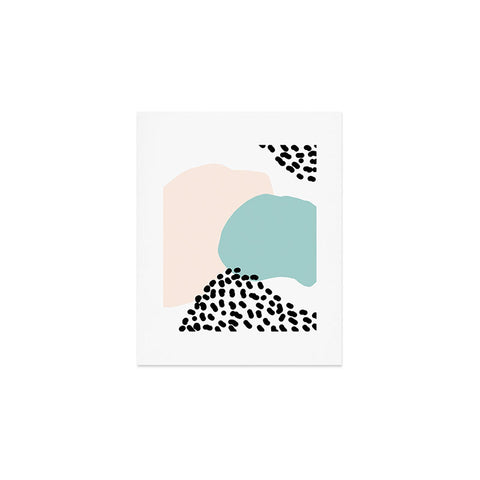 Aleeya Jones Modern Minimalistic shapes blue Art Print