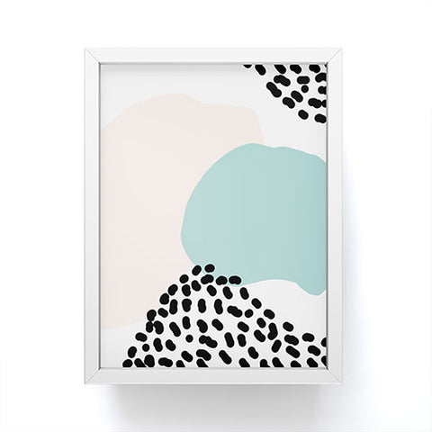 Aleeya Jones Modern Minimalistic shapes blue Framed Mini Art Print