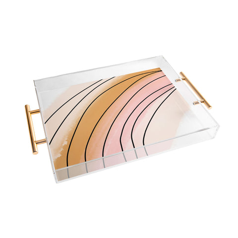 Aleeya Jones Watercolor Rainbow I Acrylic Tray