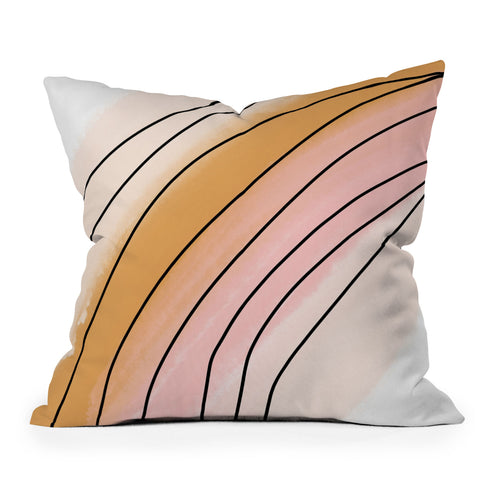Aleeya Jones Watercolor Rainbow I Outdoor Throw Pillow