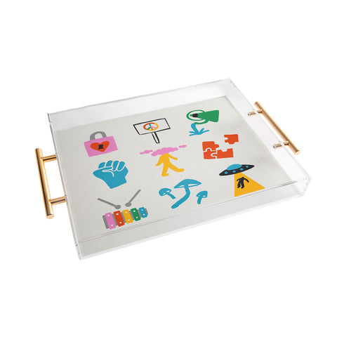 Aley Wild Aquarius Emoji Acrylic Tray