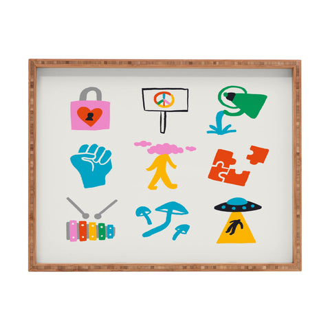 Aley Wild Aquarius Emoji Rectangular Tray