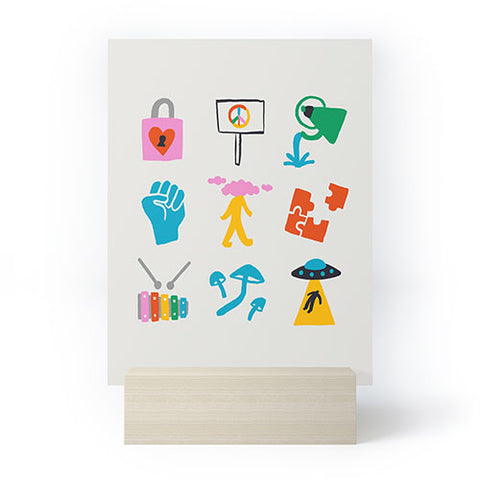 Aley Wild Aquarius Emoji Mini Art Print