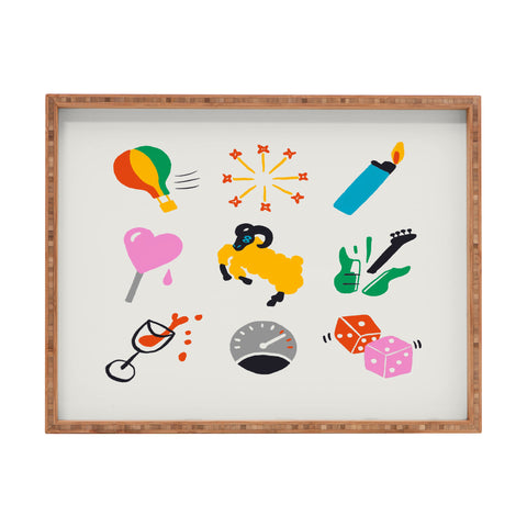 Aley Wild Aries Emoji Rectangular Tray