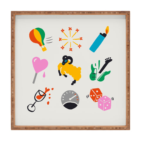 Aley Wild Aries Emoji Square Tray