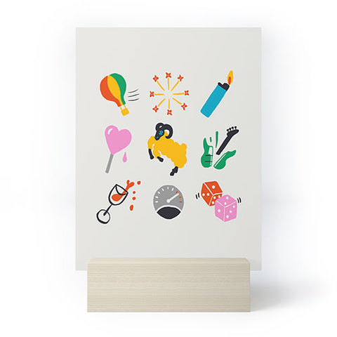 Aley Wild Aries Emoji Mini Art Print