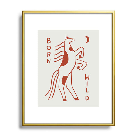 Aley Wild Born Wild Metal Framed Art Print