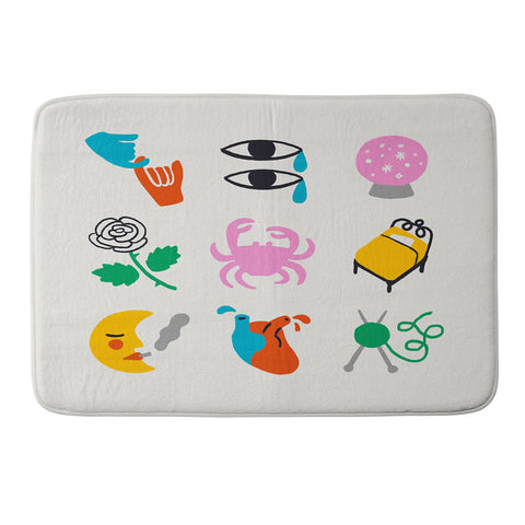 Aley Wild Cancer Emoji Memory Foam Bath Mat