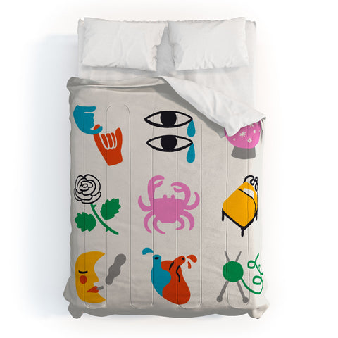 Aley Wild Cancer Emoji Comforter