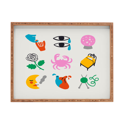 Aley Wild Cancer Emoji Rectangular Tray