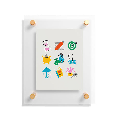 Aley Wild Capricorn Emoji Floating Acrylic Print