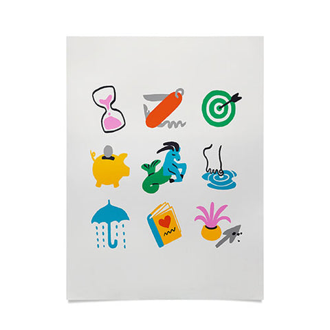 Aley Wild Capricorn Emoji Poster