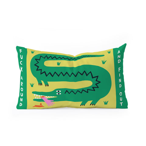 Aley Wild Fuck Around Find Out Oblong Throw Pillow